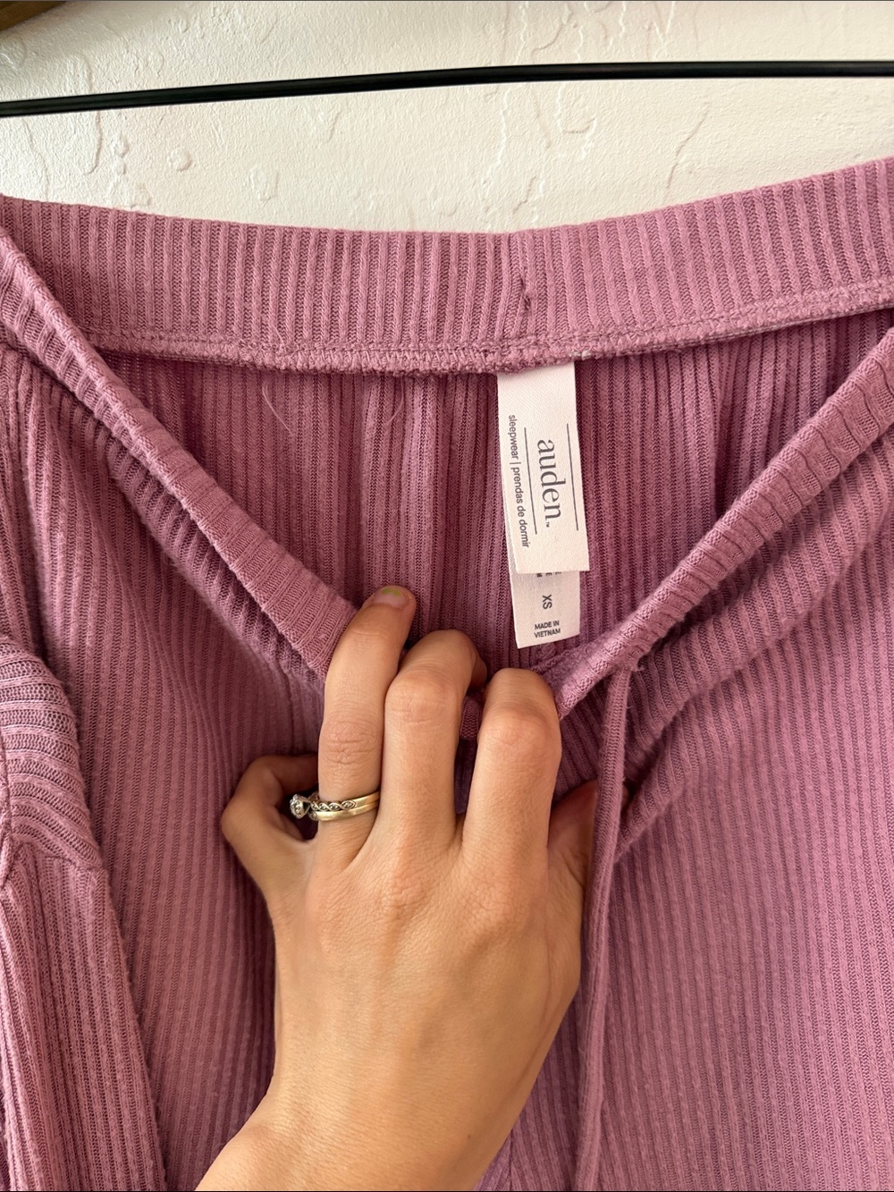 Auden Soft Ribbed Pink Pajama Lounge Set XS - Picture 4 of 4